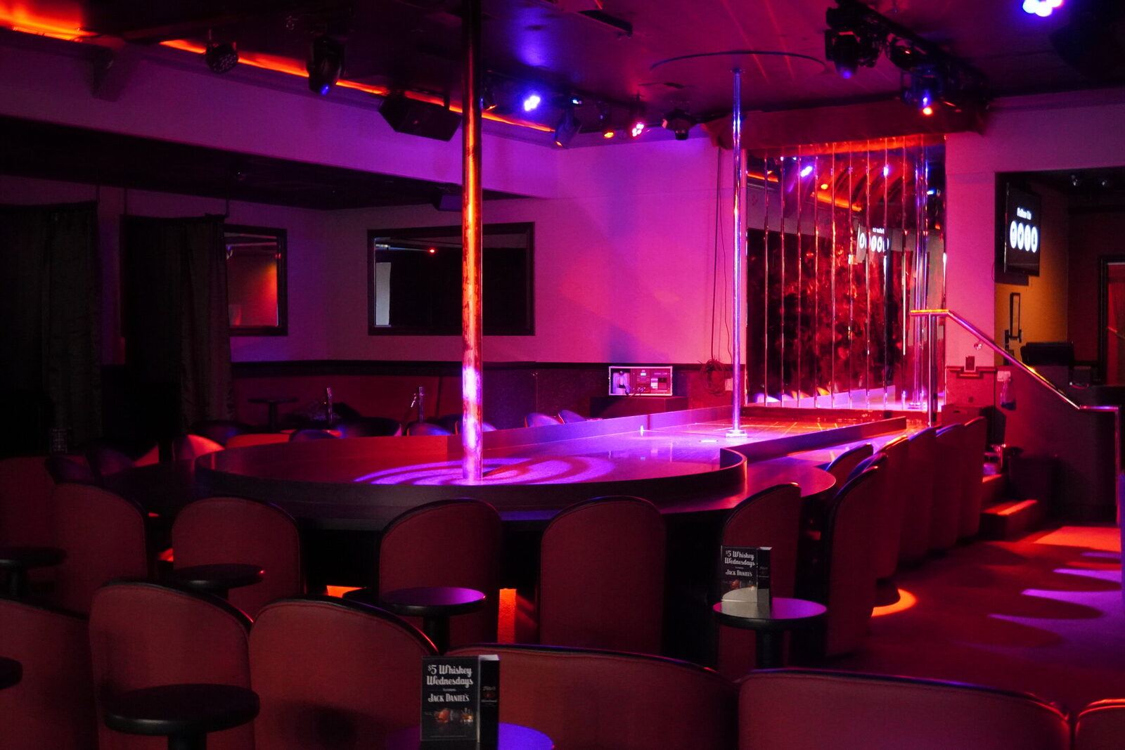 The refreshed main stage at Rick's Seattle, formerly Dream Girls at Rick's